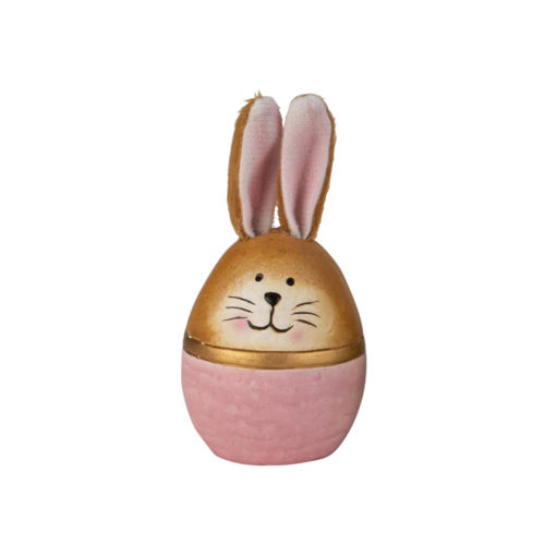 Picture of CERAMIC EASTER EGG WITH BUNNY EARS PINK 20CM